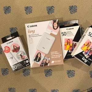 Canon Ivy Printer & 120 sheets of photo paper